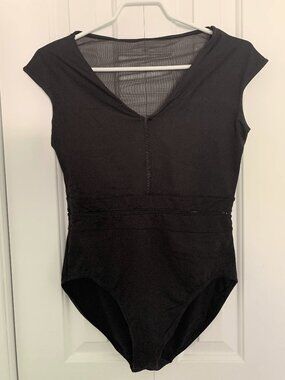 Bloch Black Cap Sleeve Leotard